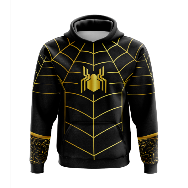 SPIDER NEGRO DORADO HOODIE Spiderman Black Gold